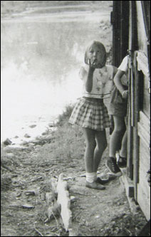 Jan Thornhill wearing a skort and pop-top